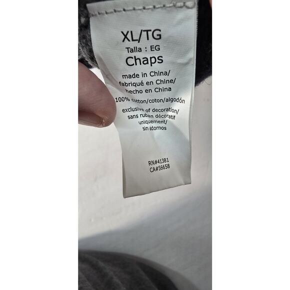 Ralph Lauren Chaps Sweater Men's Black Gary Stripe‎ Knit  1/4 zip XL pullover - Picture 4 of 8